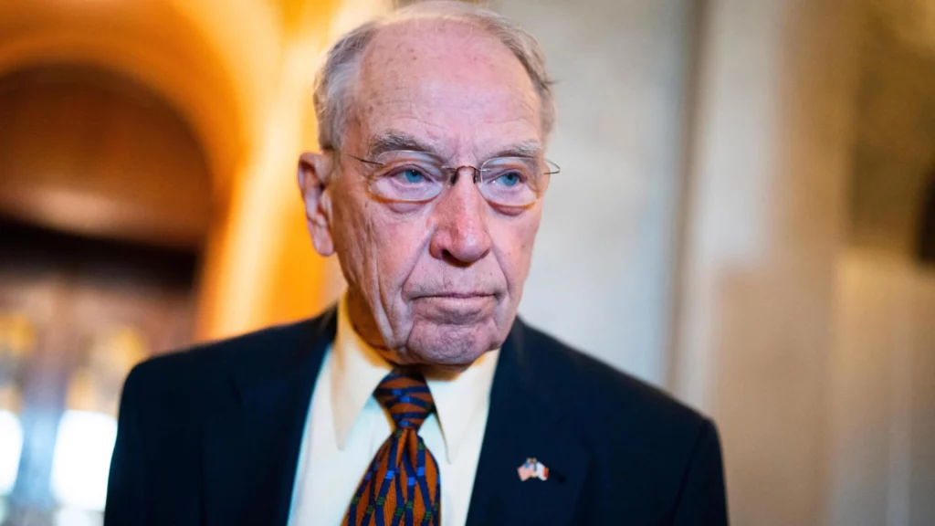 Senator Chuck Grassley call for Trump Russia sanctions pressure.