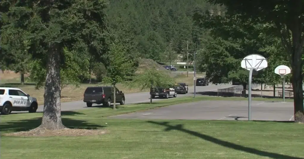 Gunfire Halts Firefighting Efforts Near Coeur d'Alene.