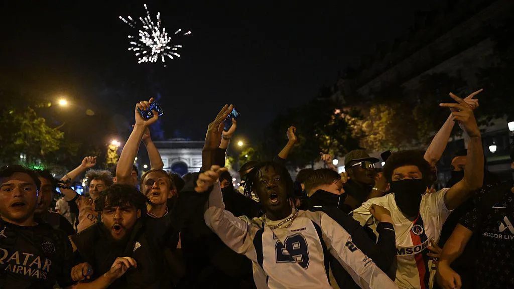PSG Champions League victory riots.